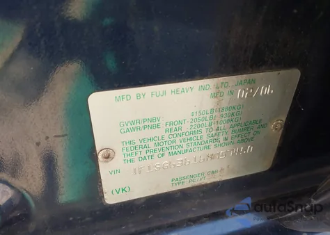 2006 Subaru Forester 2.5X z USA, uszkodzony, nr VIN JF1SG63616H757450